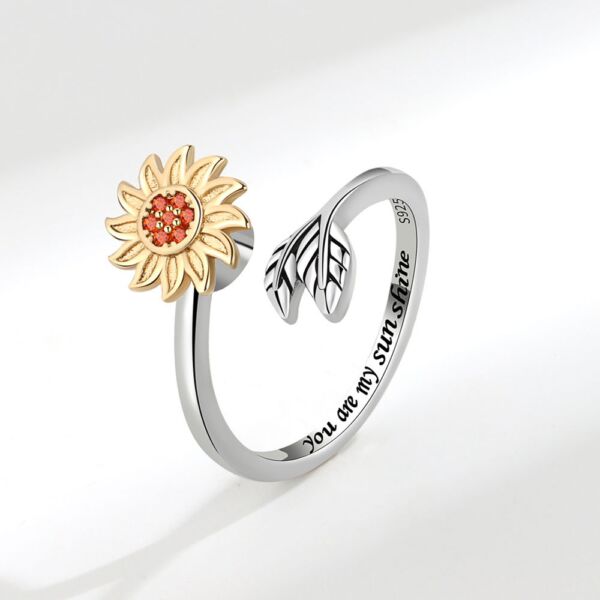 Anillo Girasol Giratorio - Imagen 2
