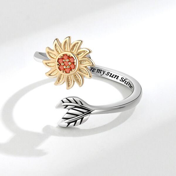 Anillo Girasol Giratorio - Imagen 5